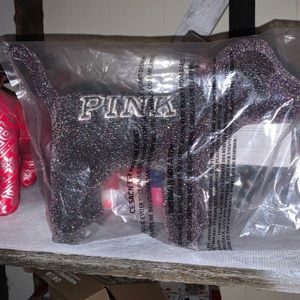 Medium Black Sparkle PINK Dog